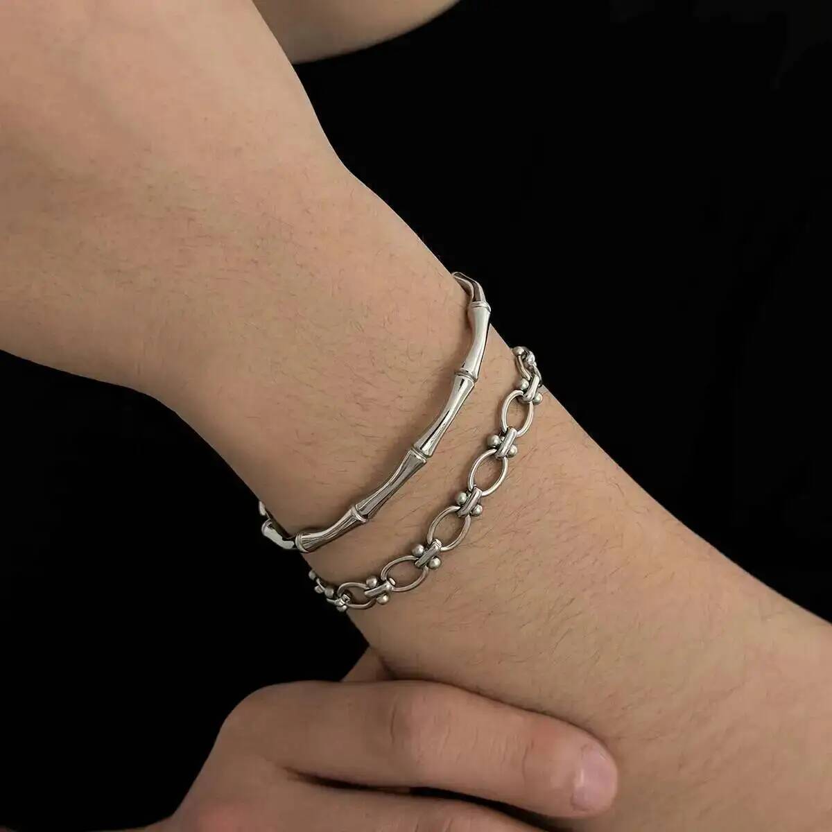 KunJoe – bracelets minimaliste - Cufflinks Men Stainless Steel Luxury avis et prix