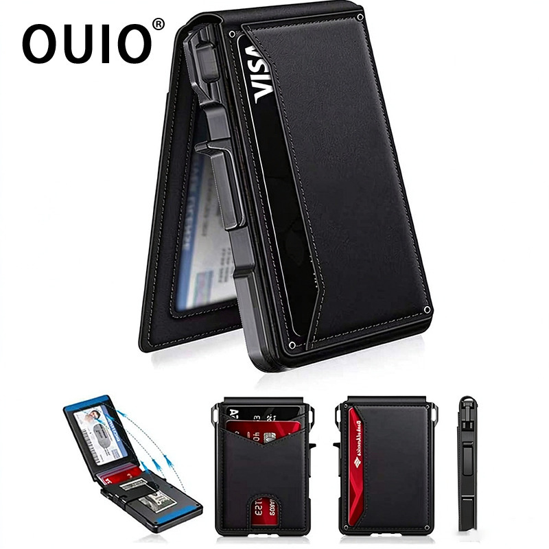 Portefeuille en cuir PU pour h - Money Clip Minimalist Rfid Blocking avis et prix