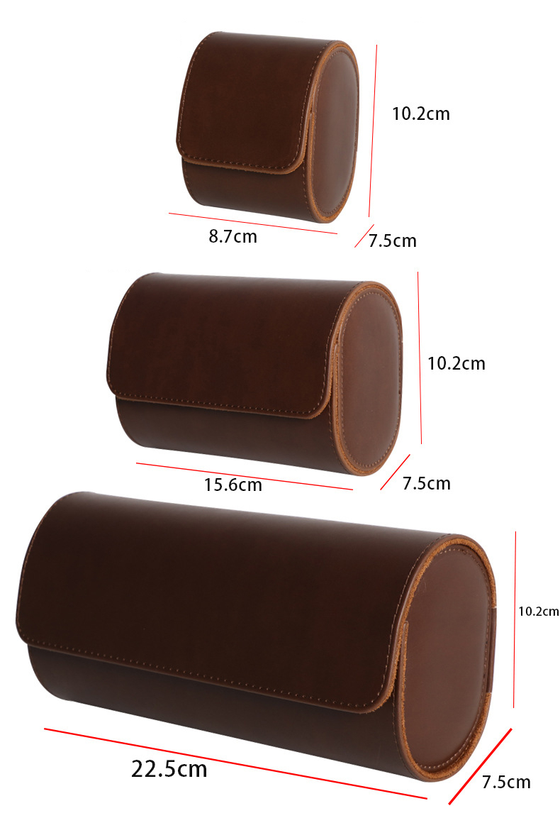 Étui de voyage pour montres, a - Watch Travel Roll Case 3 Slots Leather avis et prix