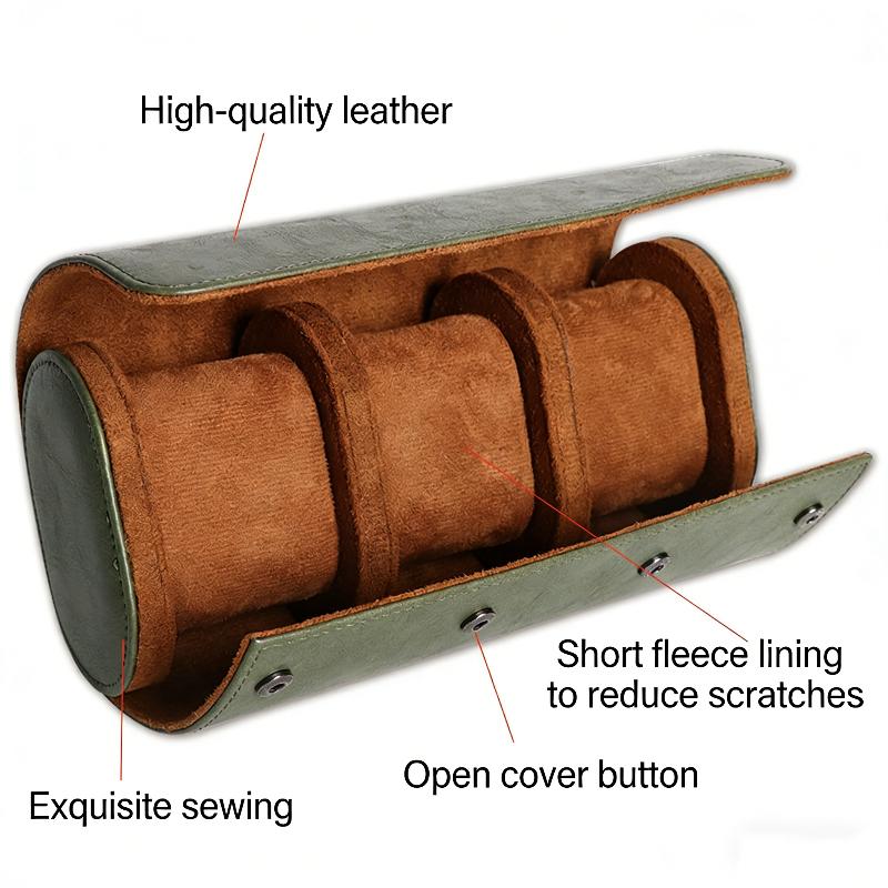 Étui à montres en cuir 1 2 3 e - Watch Travel Roll Case 3 Slots Leather avis et prix