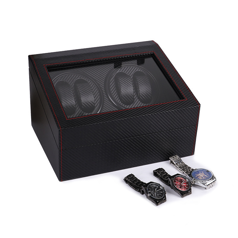 Remontoirs de montres en cuir  - Watch Display Storage Box Carbon Fiber avis et prix