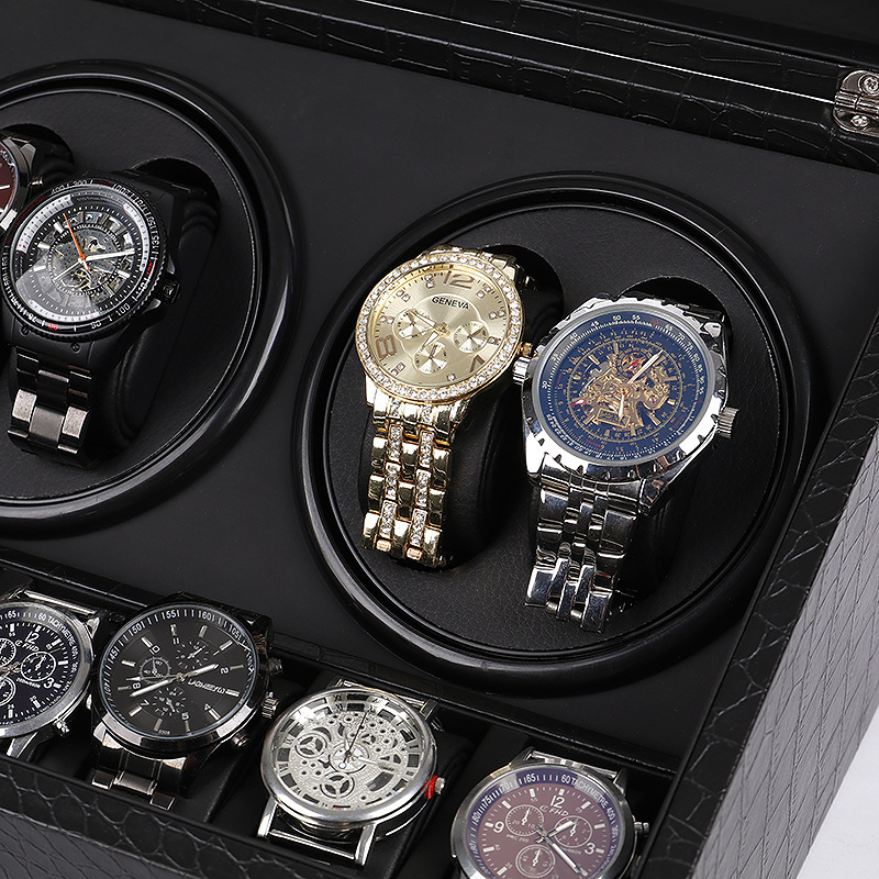 Remontoirs de montres en cuir  - Watch Display Storage Box Carbon Fiber avis et prix