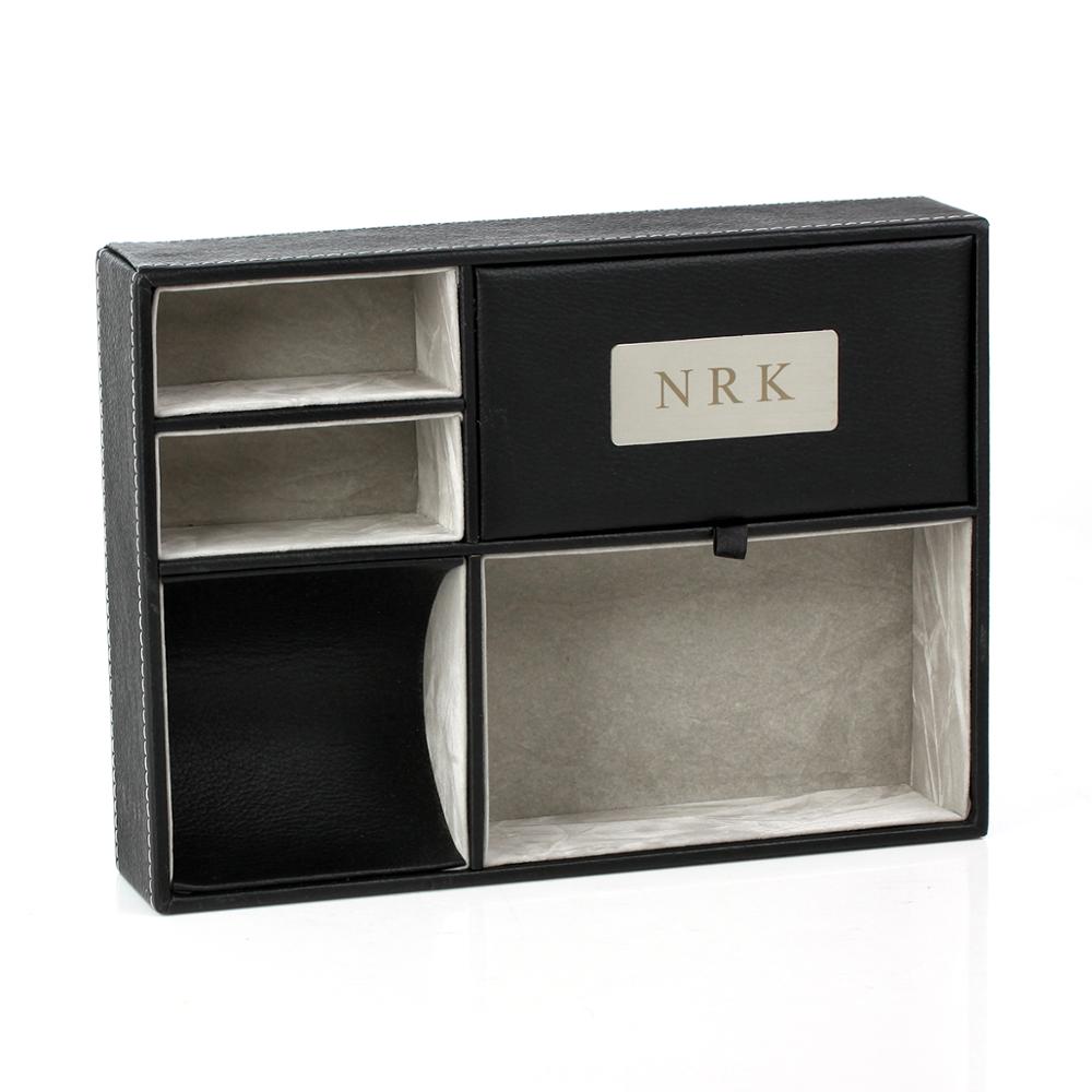 Valet personnalisé en similicu - Valet Tray Nightstand Organizer Leather avis et prix