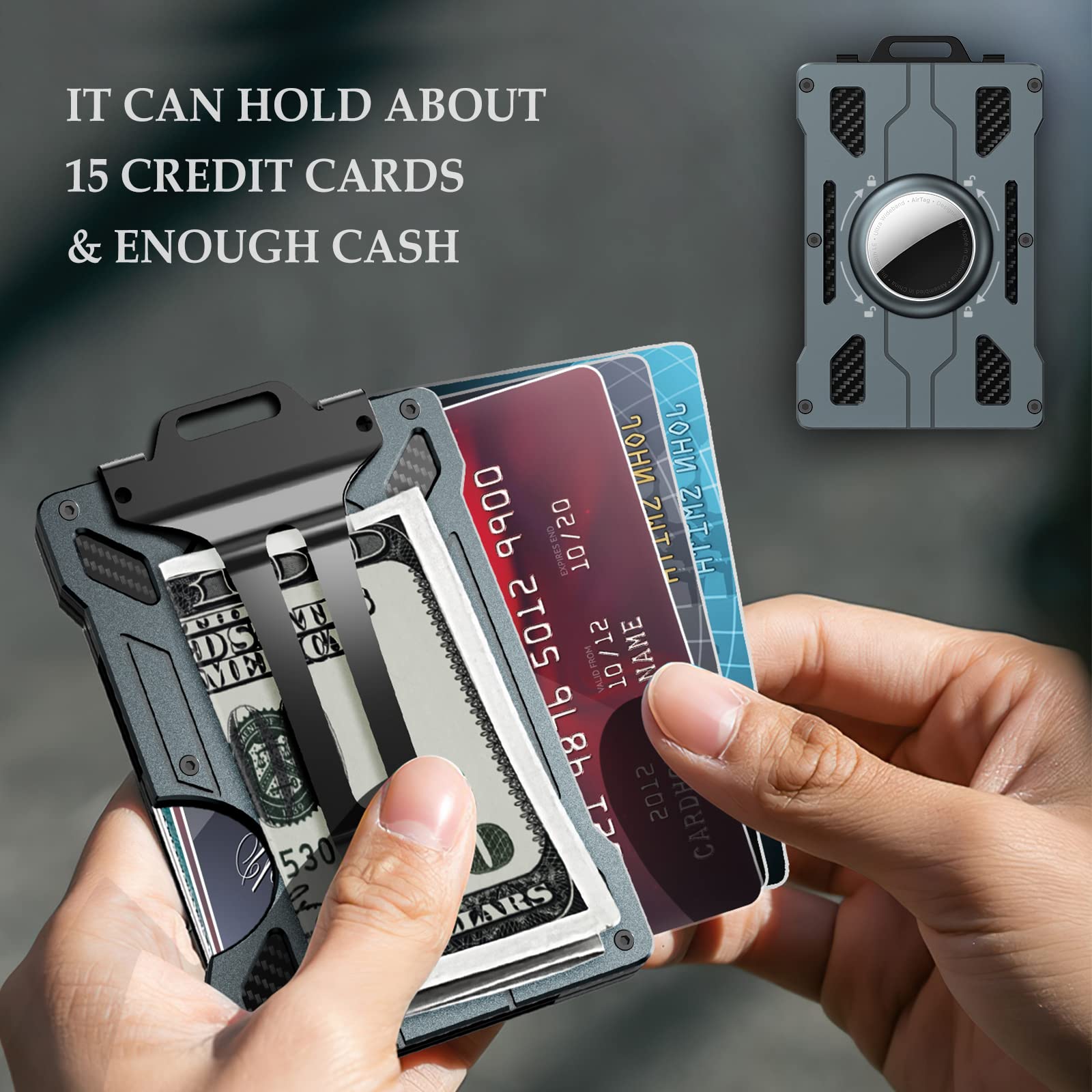 Portefeuille Air Tag pour homm - Money Clip Minimalist Rfid Blocking avis et prix