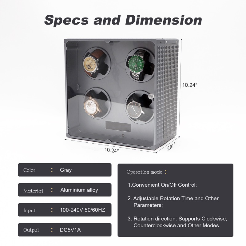 Remontoirs de montres automati - Watch Winder 4 Watches Automatic Silent avis et prix