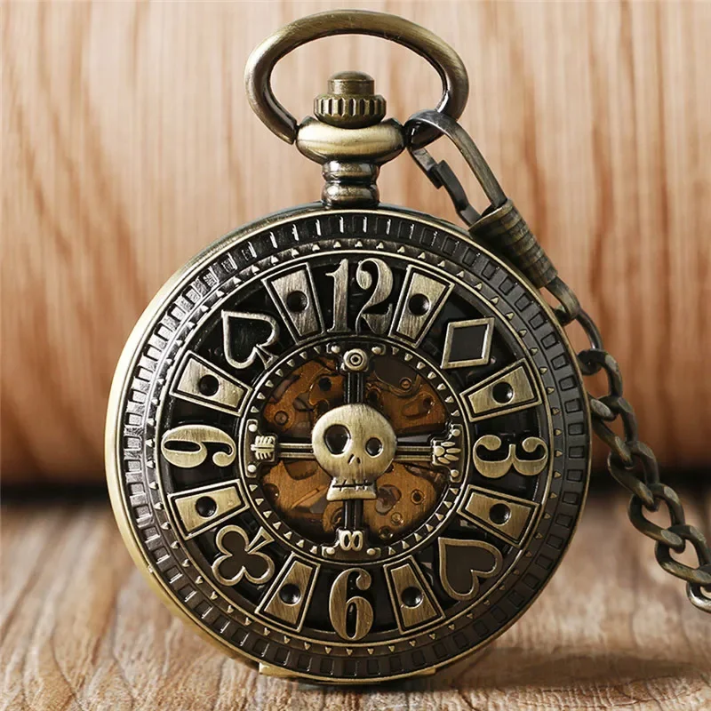 Montre de poche squelette tête - Pocket Watch Mechanical Skeleton Vintage avis et prix