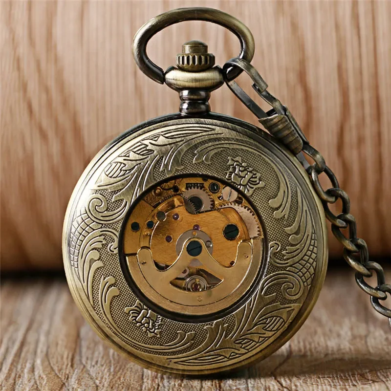 Montre de poche squelette tête - Pocket Watch Mechanical Skeleton Vintage avis et prix