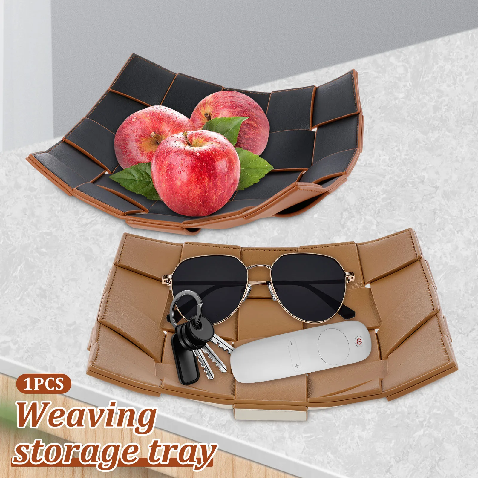 Valet en Cuir PU Réversible, P - Valet Tray Nightstand Organizer Leather avis et prix