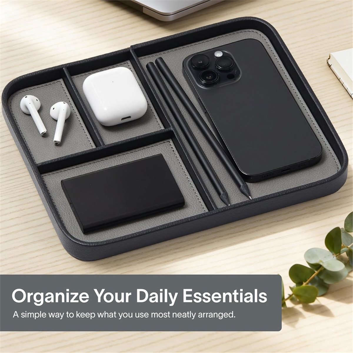 RECOMMANDATION     Plateau de  - Valet Tray Nightstand Organizer Leather avis et prix