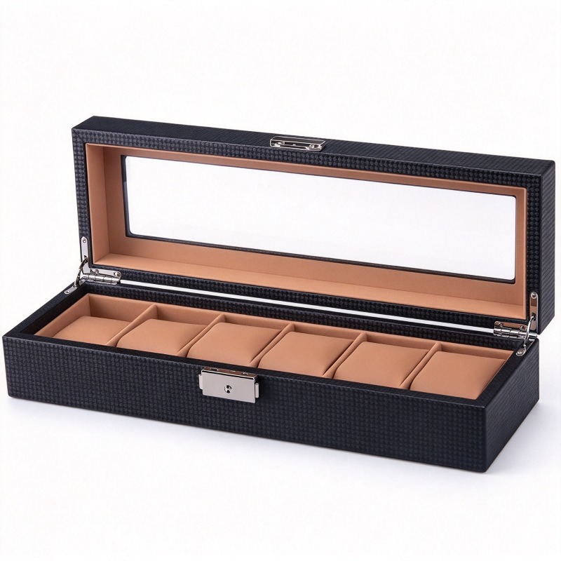 Boîte de rangement et de prése - Watch Display Storage Box Carbon Fiber avis et prix