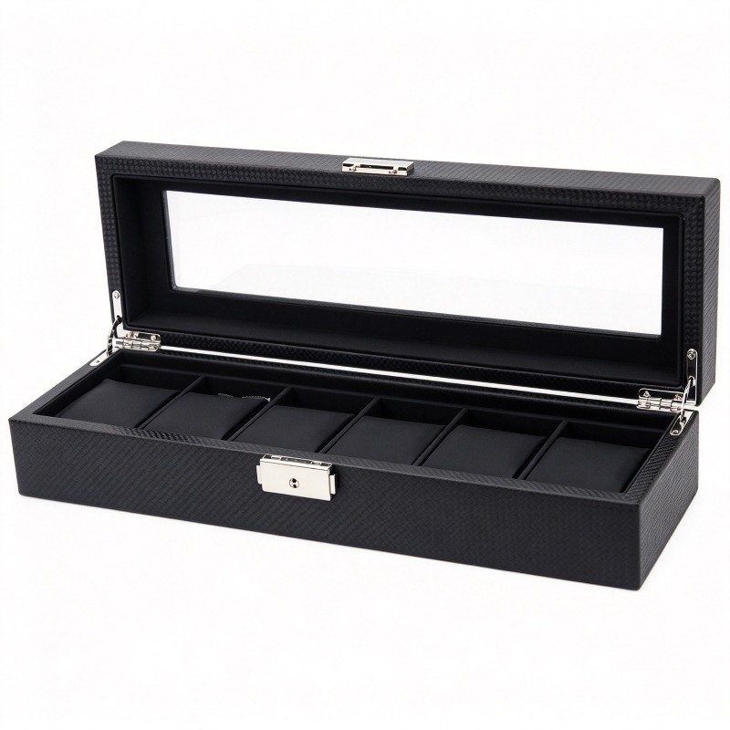 Boîte de rangement et de prése - Watch Display Storage Box Carbon Fiber avis et prix