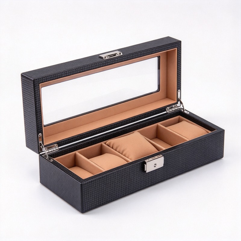 Boîte de rangement et de prése - Watch Display Storage Box Carbon Fiber avis et prix
