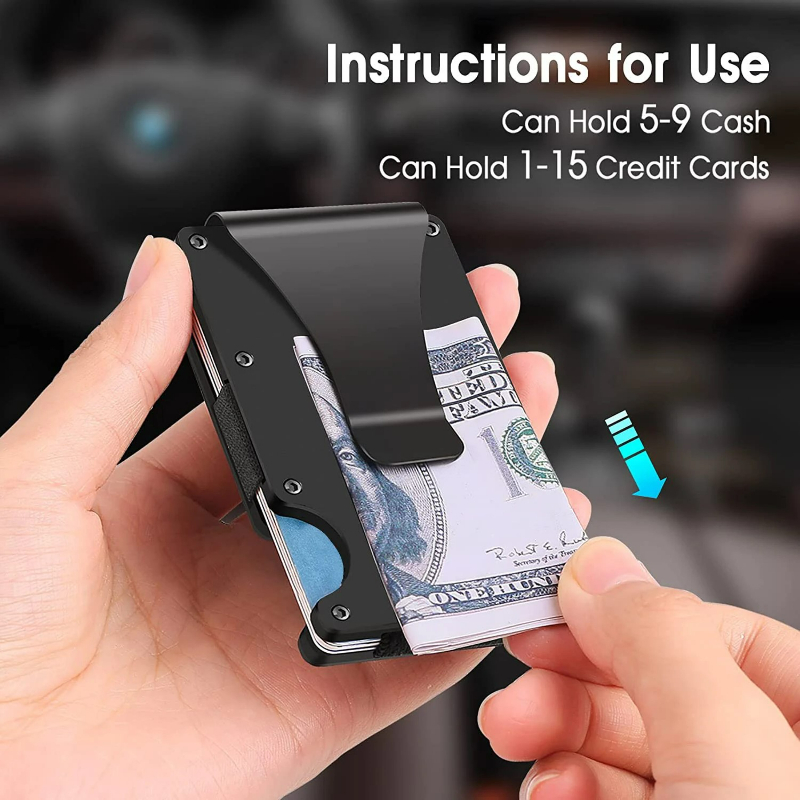 Portefeuille minimaliste mince - Money Clip Minimalist Rfid Blocking avis et prix