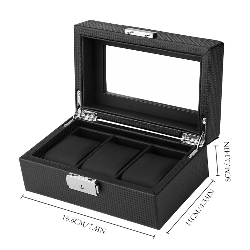 Boîte de présentation pour mon - Watch Display Storage Box Carbon Fiber avis et prix