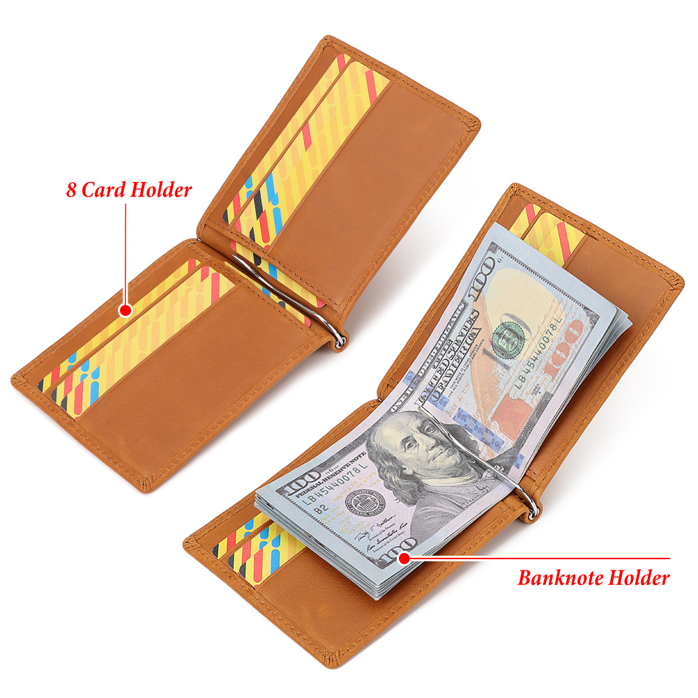 Portefeuille fin en cuir vérit - Money Clip Minimalist Rfid Blocking avis et prix