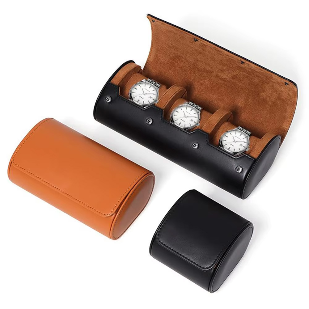 Rouleau de montre étui de voya - Watch Travel Roll Case 3 Slots Leather avis et prix