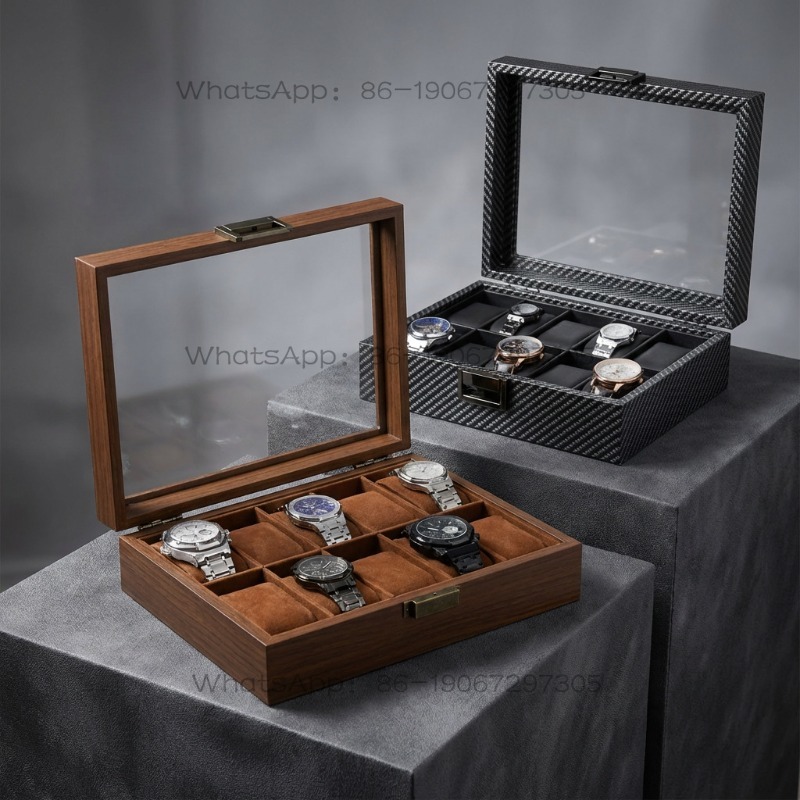 Boîte de rangement et de prése - Watch Display Storage Box Carbon Fiber avis et prix