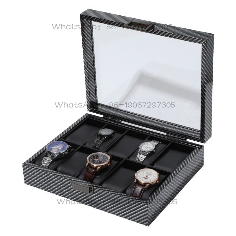 Boîte de rangement et de prése - Watch Display Storage Box Carbon Fiber avis et prix