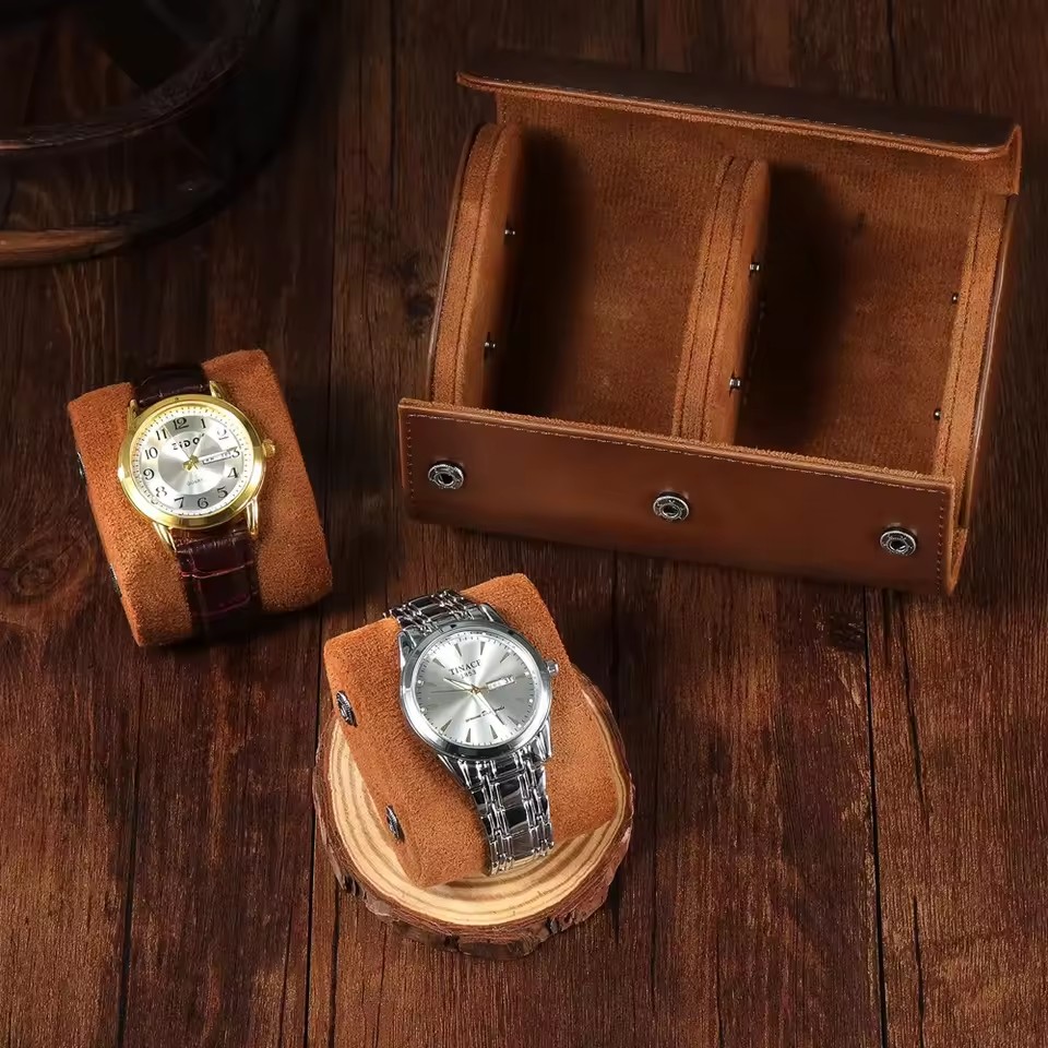 Étui de voyage pour montres -  - Watch Travel Roll Case 3 Slots Leather avis et prix