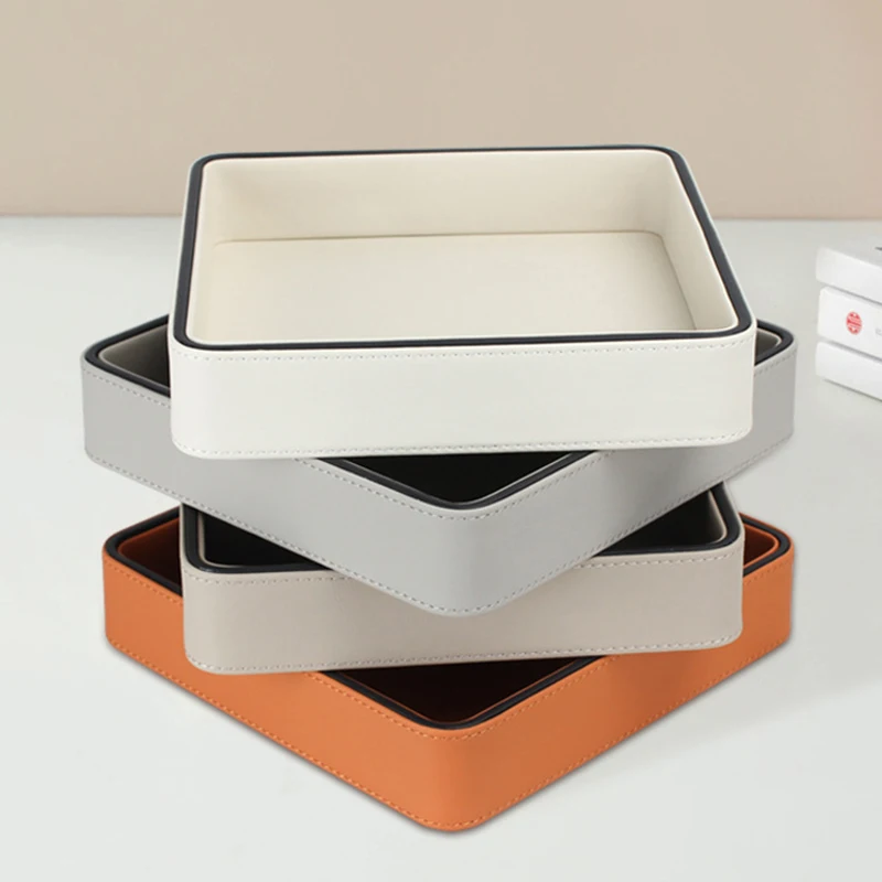 Plateau de rangement en cuir P - Valet Tray Nightstand Organizer Leather avis et prix